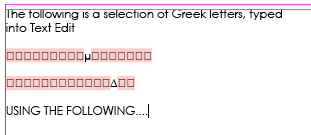 how to get greek letters in indesign