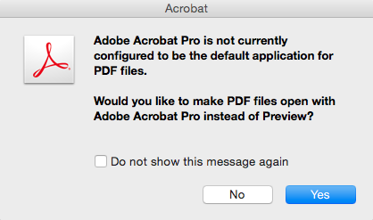 Acrobat Pro 11 - How to suppress default applicati... - Adobe Community ...