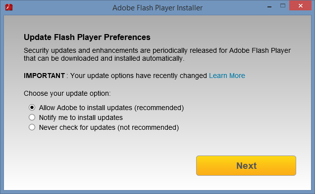 where to update adobe flash player