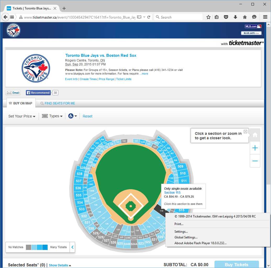 Rogers Centre Interactive Seating Chart