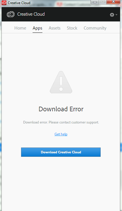 Solved: Download Error - Adobe Support Community - 7621705