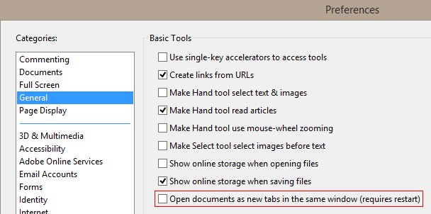 how to open adobe reader in different windows