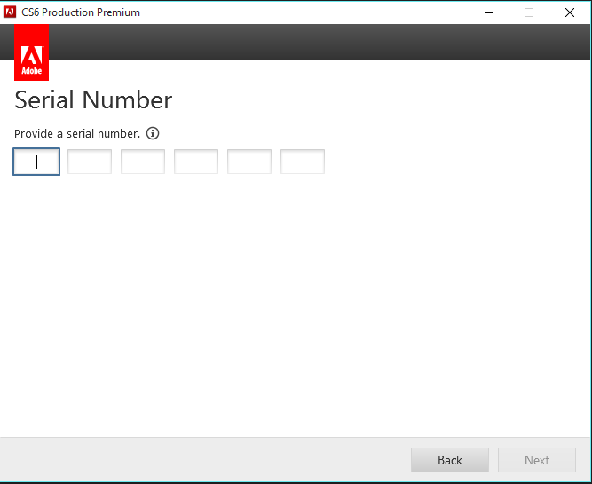 Solved How to enter Adobe CS6 License Key Adobe Community 7761283
