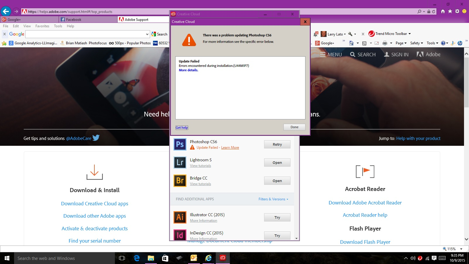 Solved Photoshop Cs6 Update Failed U44m1p7 Adobe Support Community