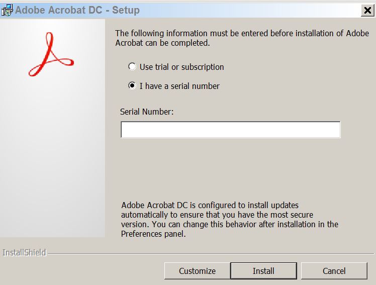 my computer wont allow me to download adobe acrobat dc