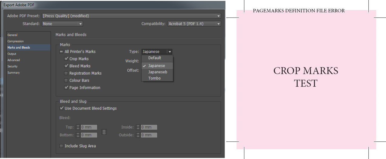 add crop marks in indesign cc 2015