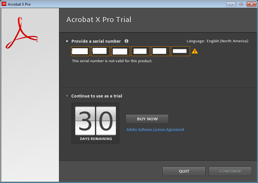 how do i find my adobe acrobat x pro serial number