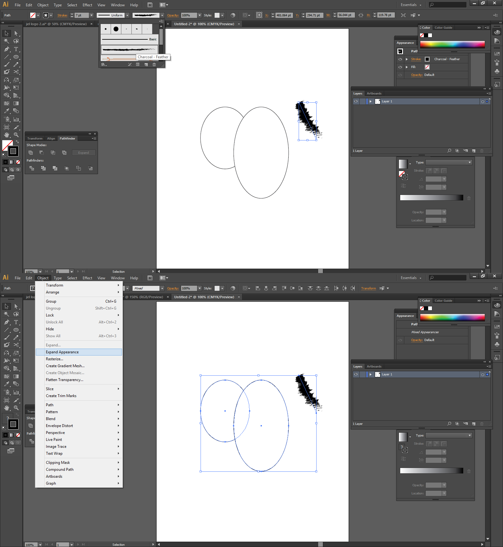 how to expand image in illustrator