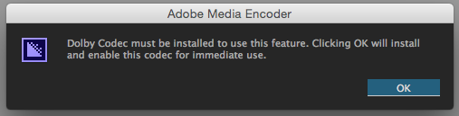 download dolby codec for premiere pro cc 2017 for mac