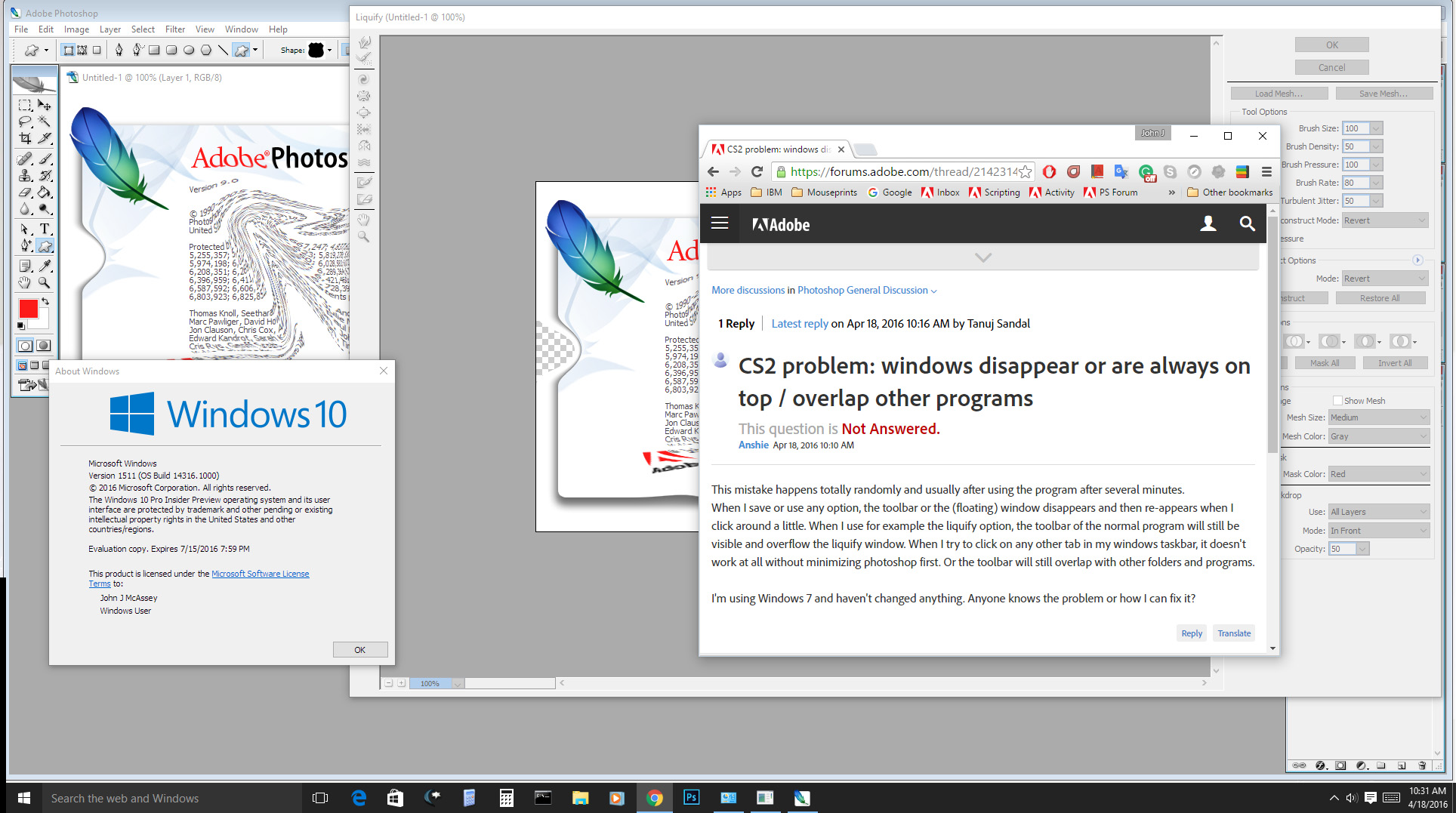 will photoshop cs2 run on windows 10