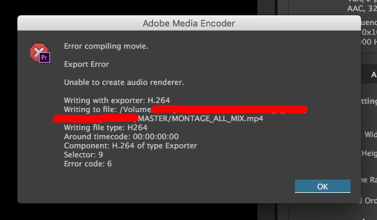 Solved Re Error Code 6 During Export Premiere Pro Cc Page 4 Adobe Support Community