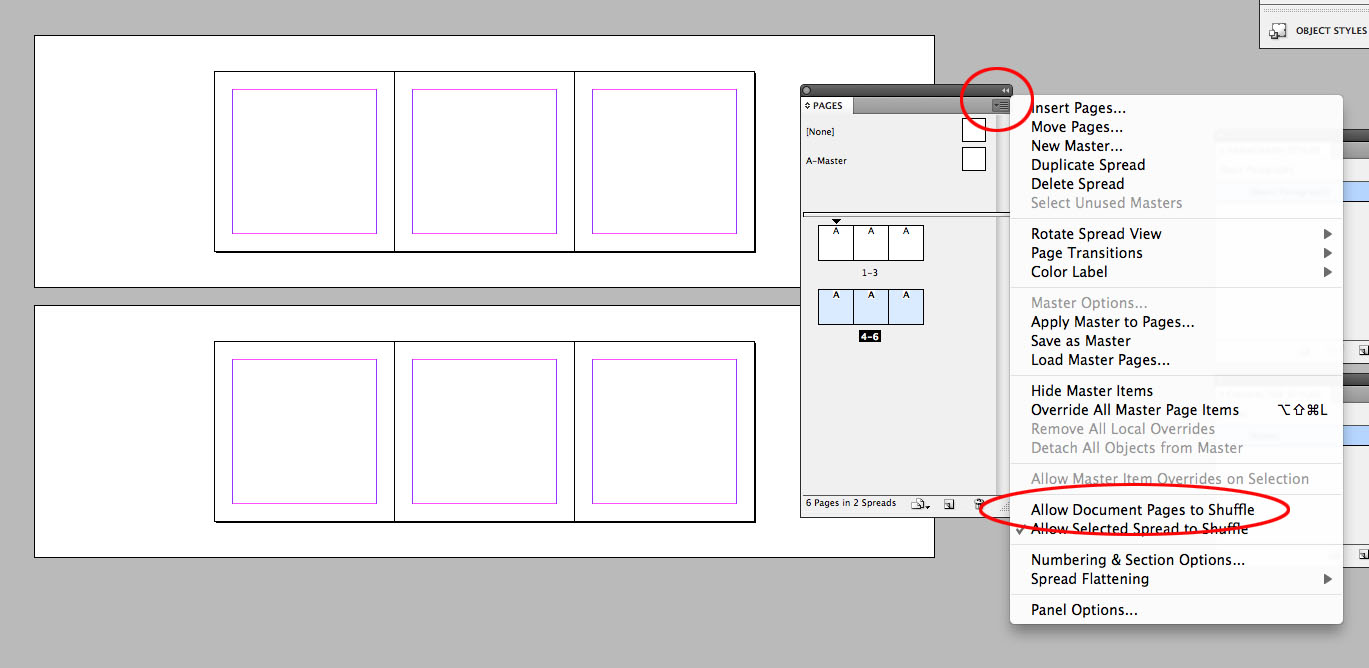 page shuffle indesign