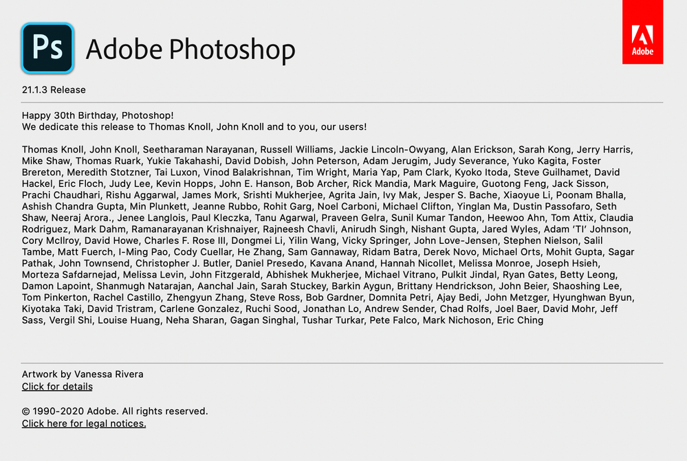 Adobe Photoshop Version