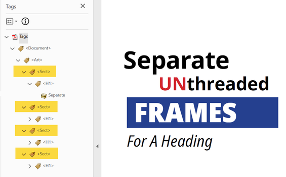 4 <Sect> tags in the exported PDF.