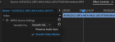 Check to see if Premiere Pro detects the clips as a VFR Clip