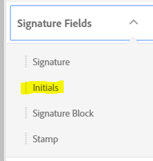 Solved Adding an Initials Field to a Form Adobe Community 9670919