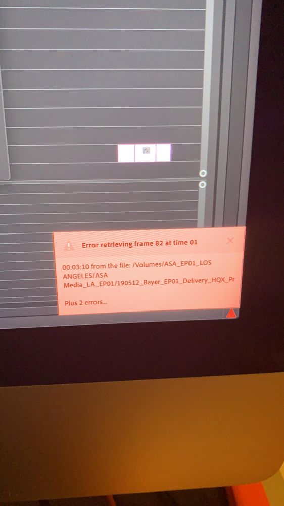Error retrieving frame adobe premiere как решить