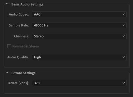 audio setting