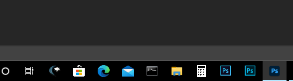 Black Square Over Photoshop 21 2 0 Taskbar Icon R Adobe Support Community