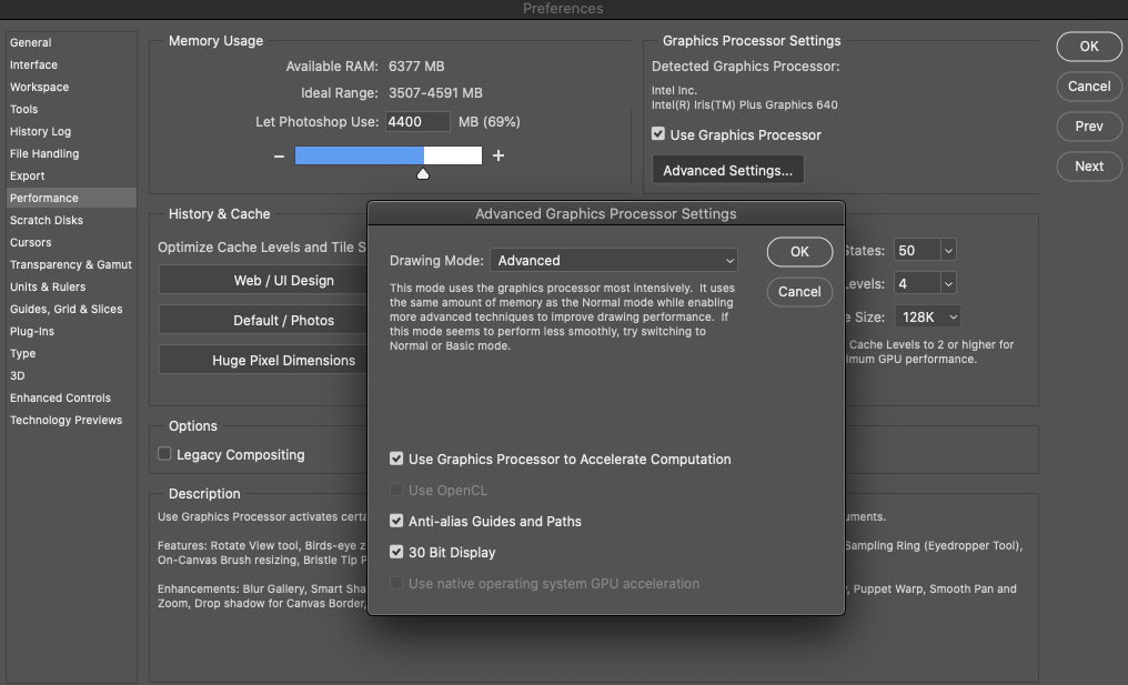 Solved OpenCL Grayed Out with Intel Iris Plus Graphics 64