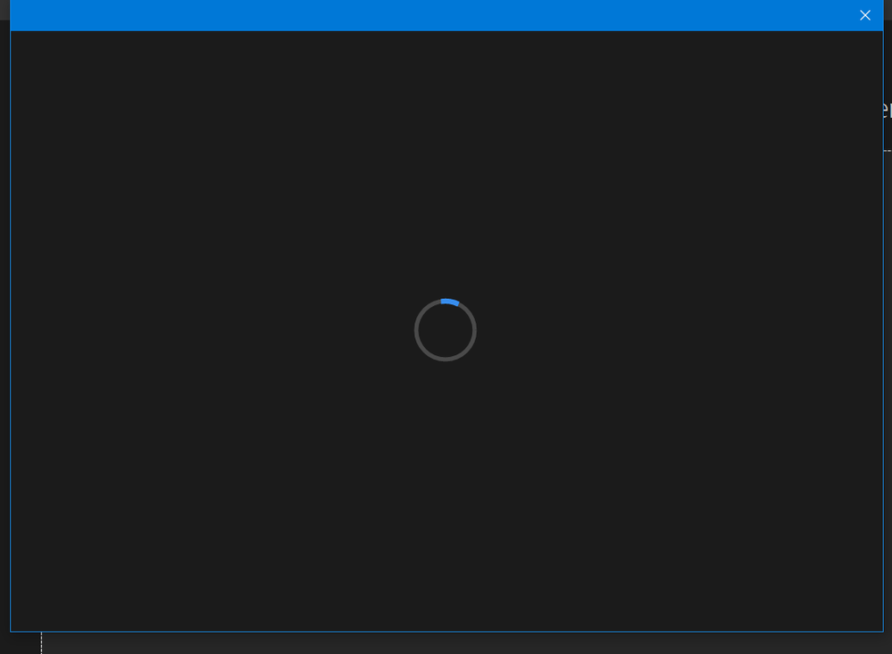 This window shows after clicking on Open whether on startup screen or when inside of Photoshop workspace, and it keeps on looping and loading forever