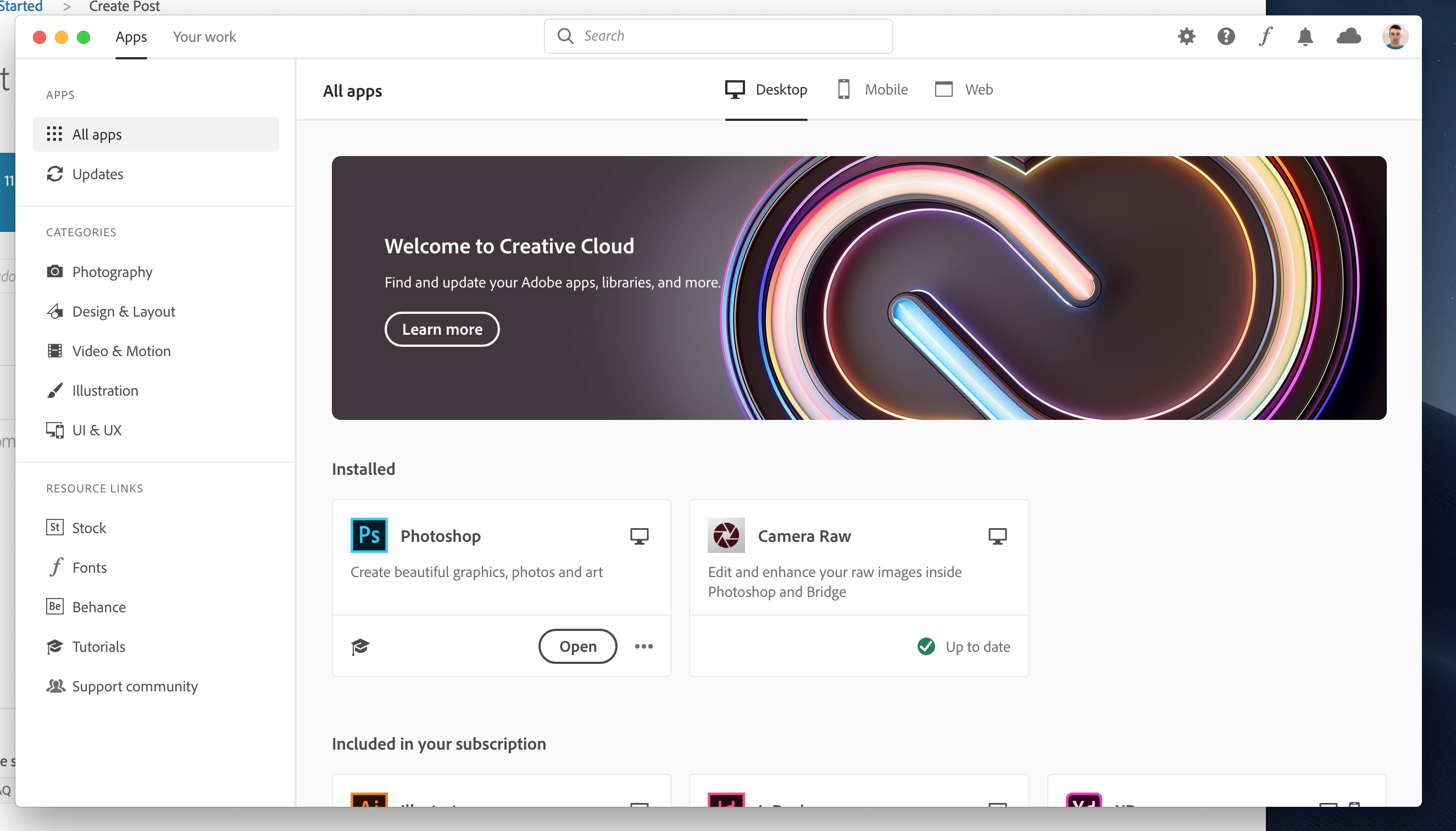 Creative adobe com. Adobe Creative cloud. Creative cloud программы. Creative cloud desktop. Adobe Creative cloud приложения.