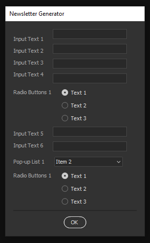 Solved: Dialog-box With Input Text - Adobe Support Community - 10161326