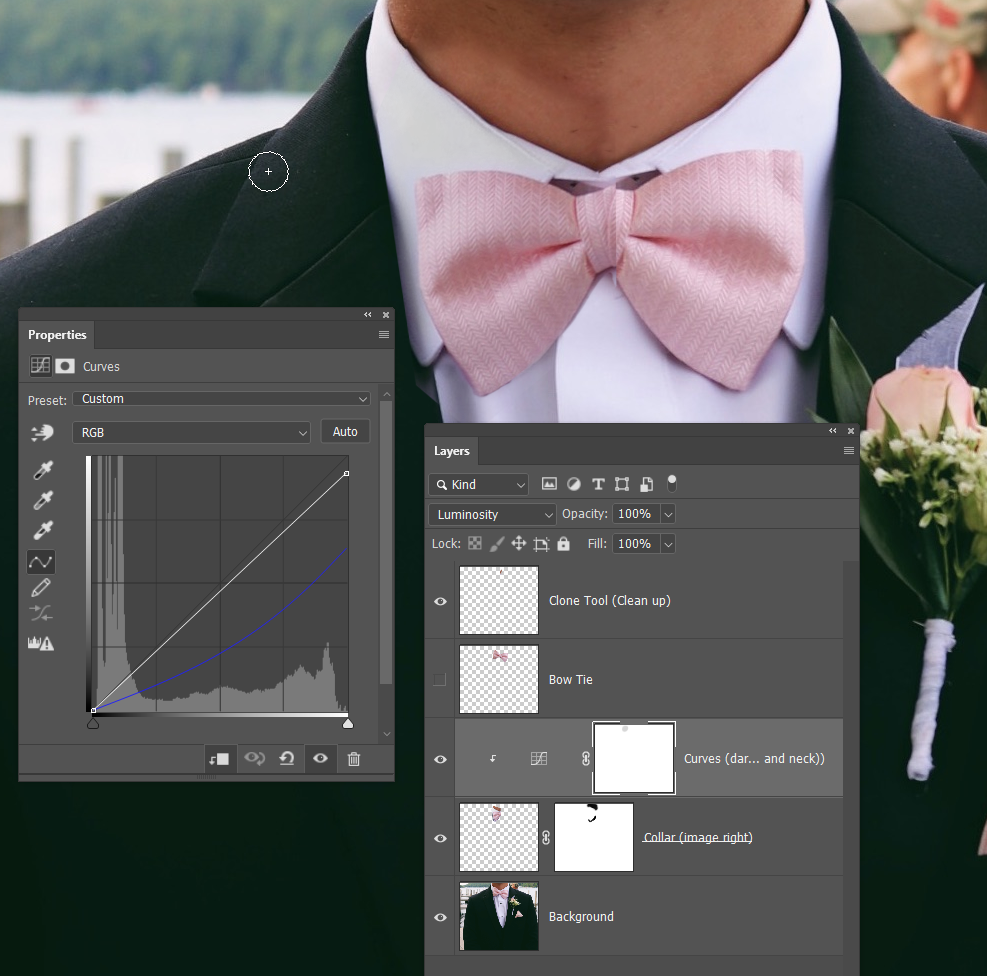 Solved: Fixing a crooked bow tie - Adobe Support Community - 11288466