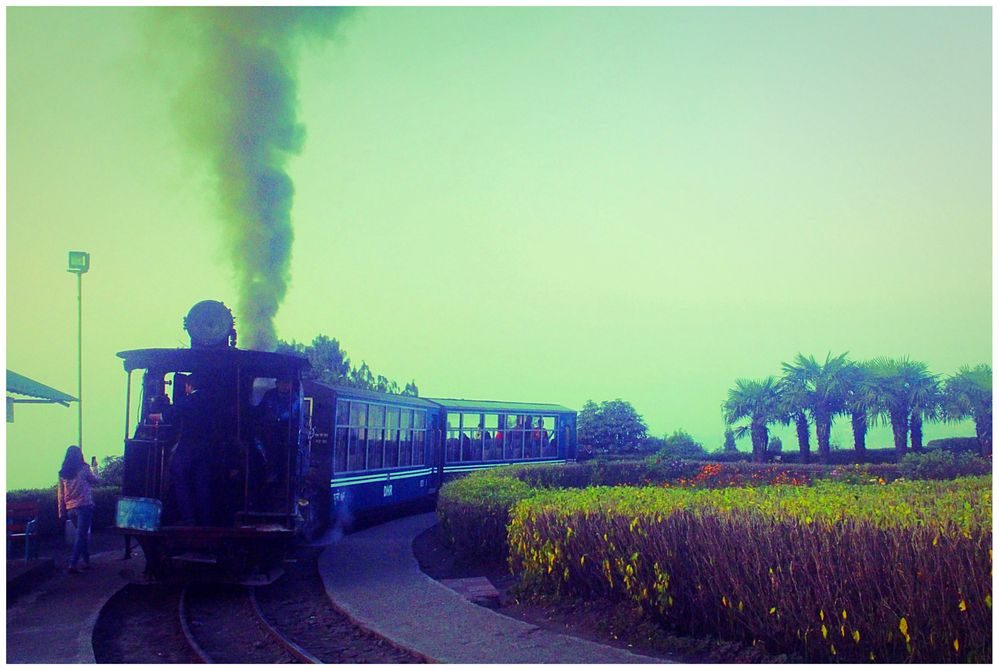 Panoramic View to toy Train (Darjeeling)