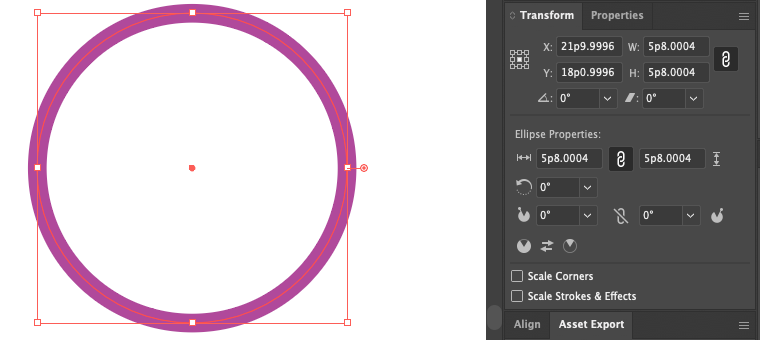 Transform panel not precise.