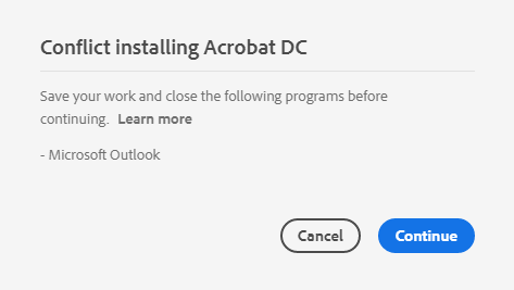 unable to download acrobat pro dc