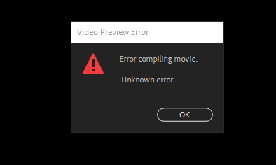 Error Compiling Movie: Unknown Error - Adobe Community - 11353532