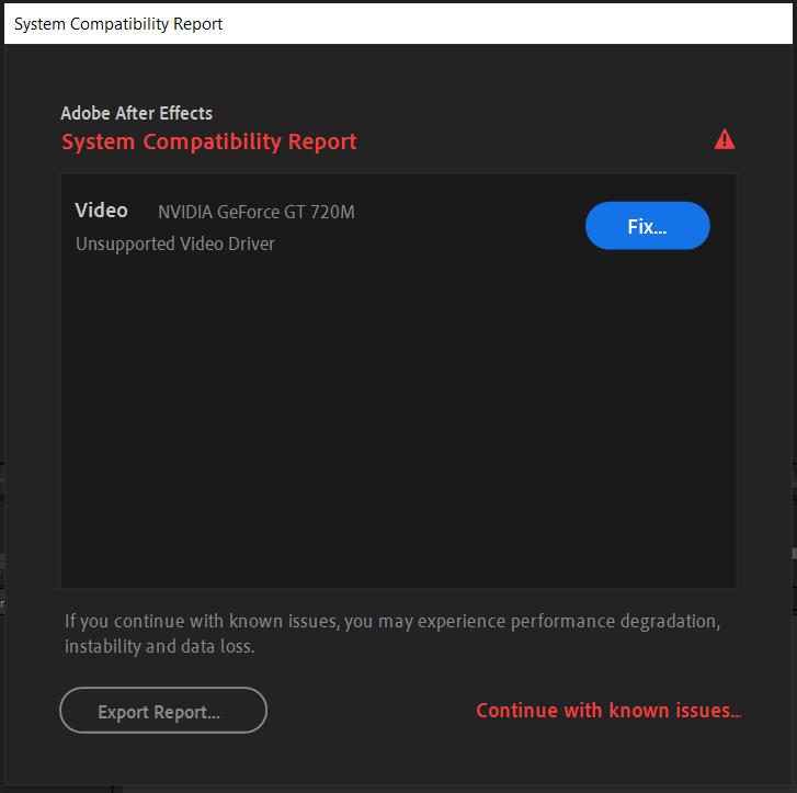 Solved Nvidia GeForce GT 720M Adobe Community 11357018