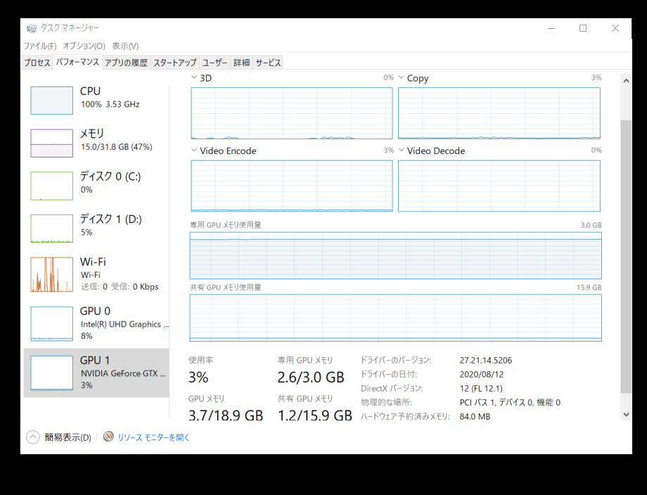 Gpu 使用率 低い