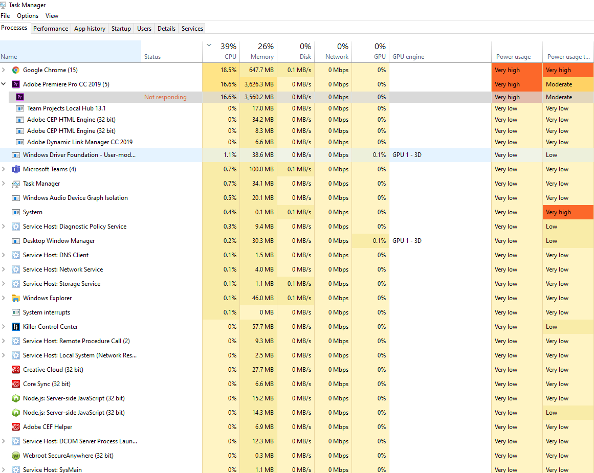 Den fremmede katolsk smal Solved: Premiere Pro 2019 randomly using all system RAM an... - Adobe  Support Community - 10214378