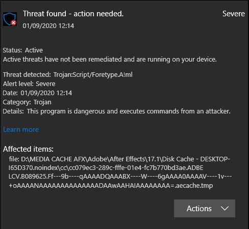 Windows defender is saying this file is a trojan. Is this a false positive?  : r/thinkorswim