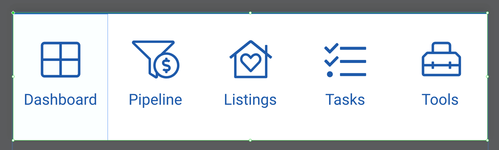 This is the Bottom Nav Tray component