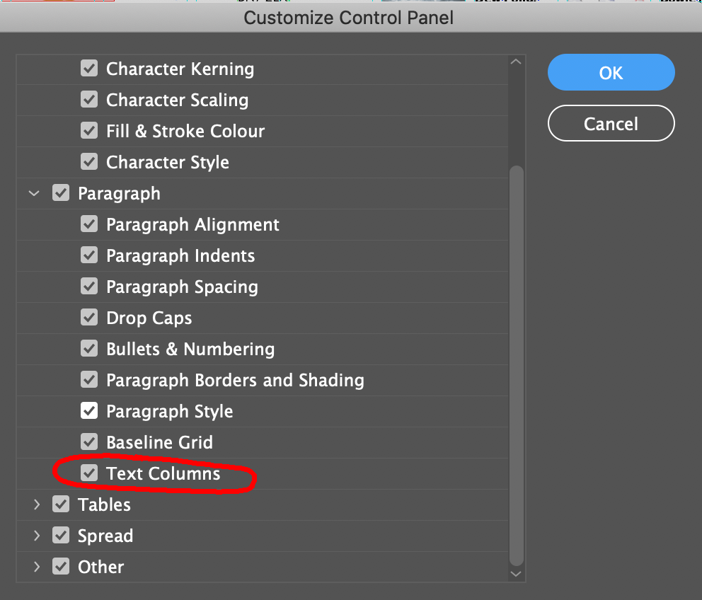 This is at the bottom of the panel menu for the Control Panel