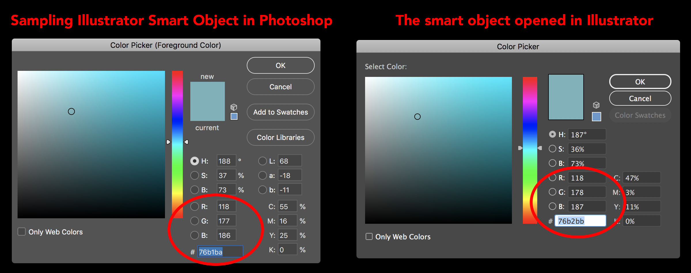 Color Matching between Illustrator and Photoshop - Adobe Community