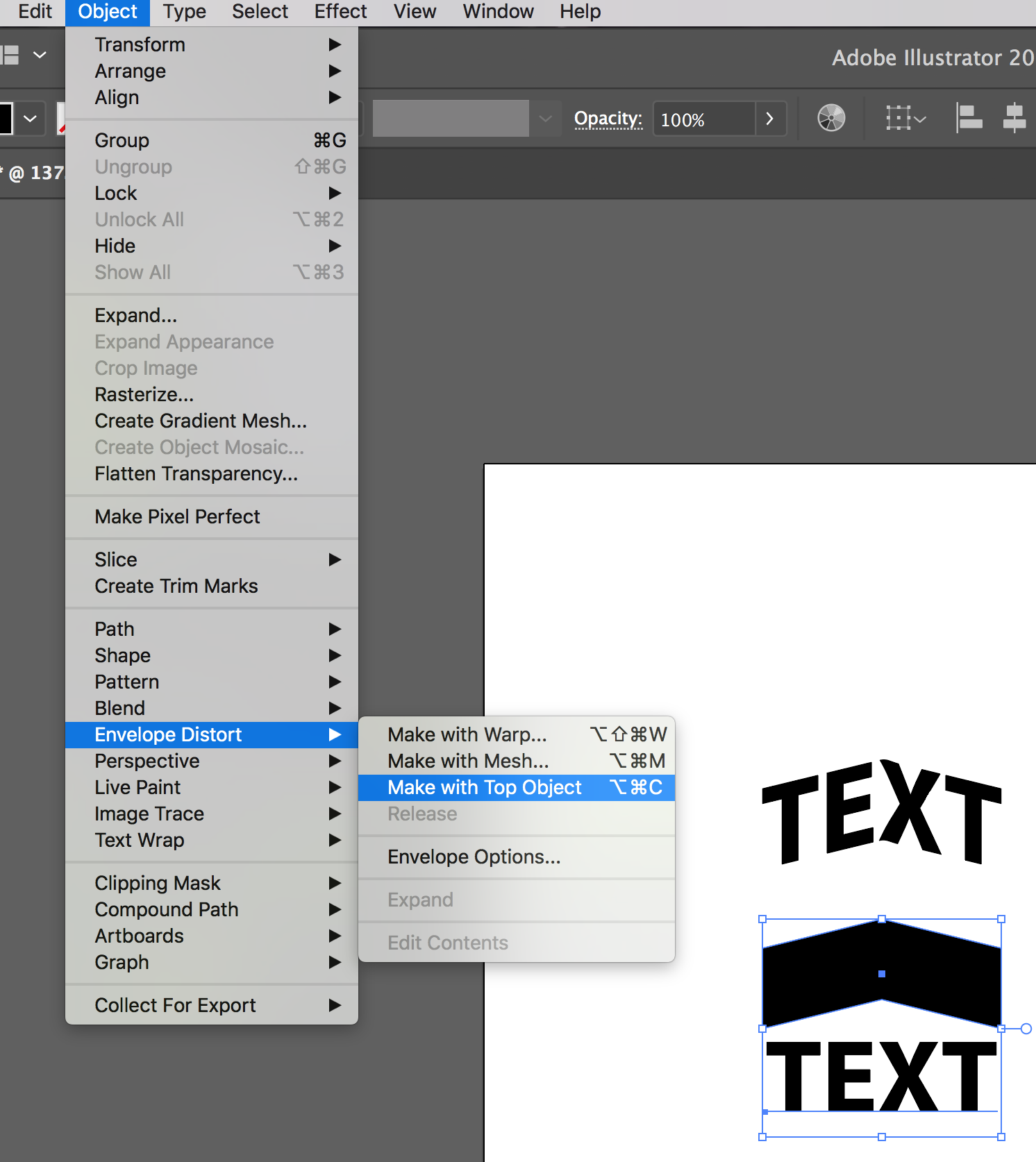 Solved: How to freely distort text like a single object - Adobe ...