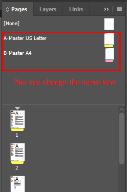 how to edit master page in indesign