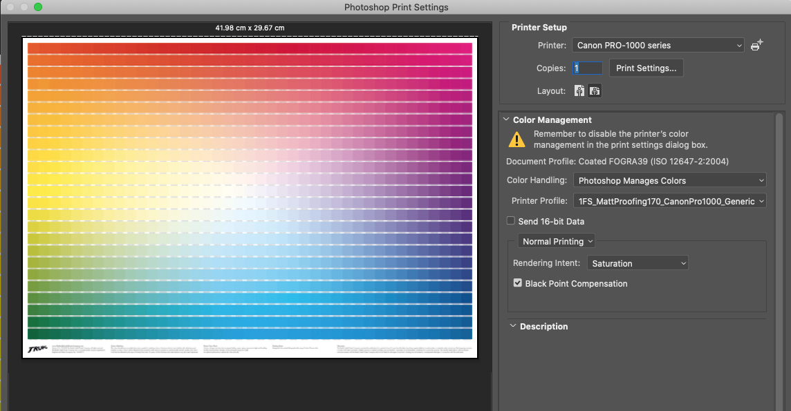 colour calibration between imac and