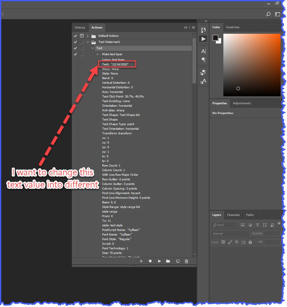 Solved Photoshop add text Action Edit   Adobe Support Community ...