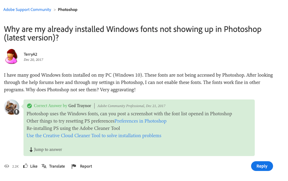 office fonts not appearing in