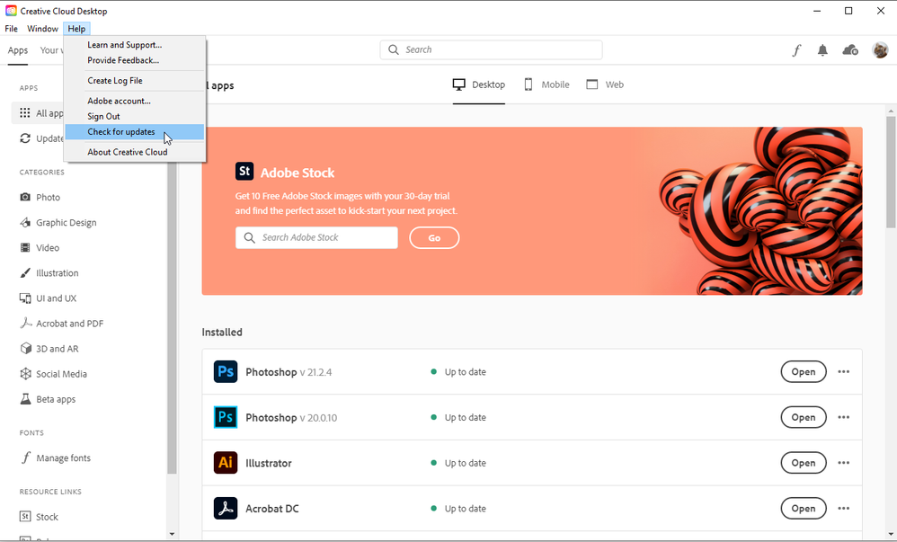 2020-10-09 16_47_48-How to update to the newest Photoshop_ - Adobe Support Community - 11495265.png