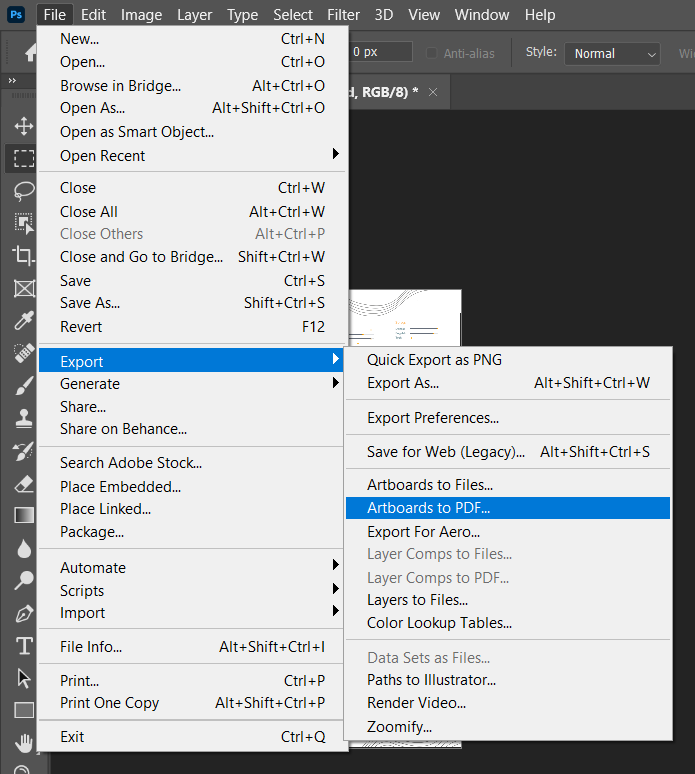 Photoshop Won't Save As Pdf - Adobe Community - 11520776