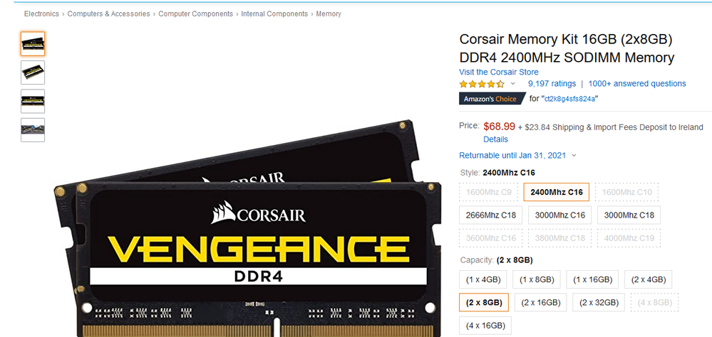 2020-10-24 16_05_04-Corsair Memory Kit 16GB (2x8GB) DDR4 2400MHz SODIMM Memory at Amazon.com.png