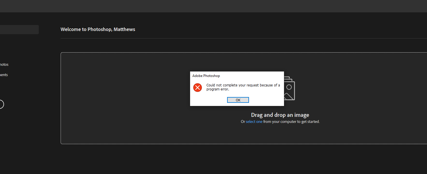 Program Error On Reinstalling And Using Photoshop Adobe Community 11560434