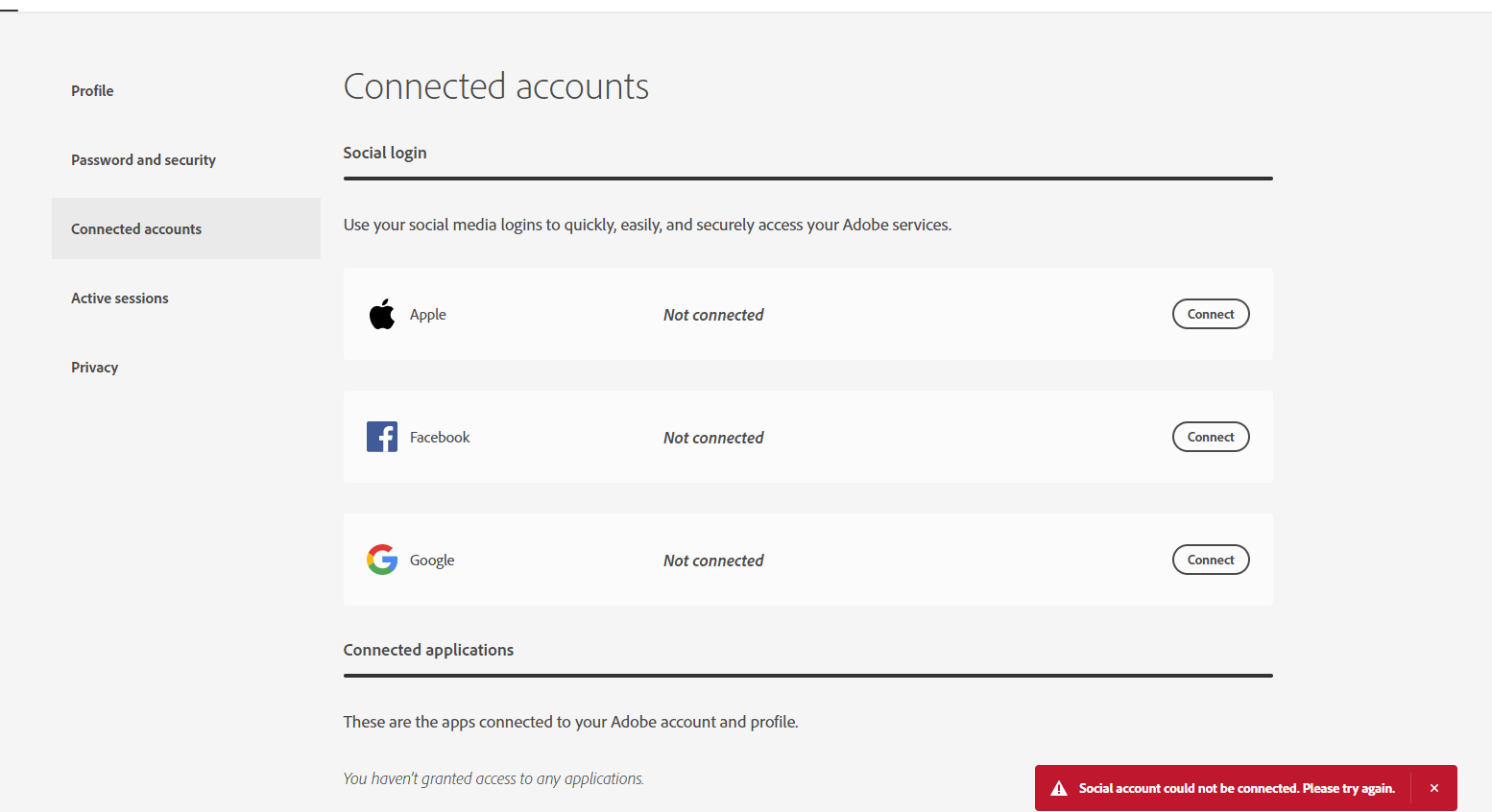 Solve Adobe account sign-in issues