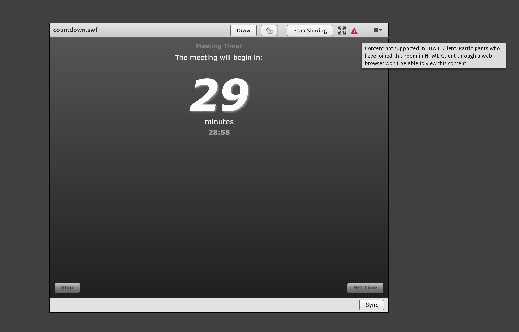 Adobe Connect Apps Countdown Timer